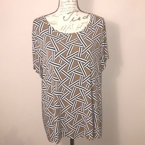 Cato black/tan/white short sleeve t-shirt